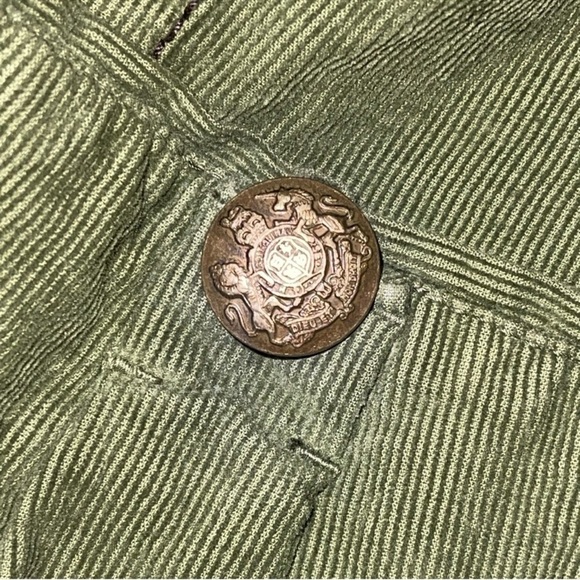 Dolce & Gabbana Vintage Green Corduroy Blazer Jacket 28/42 Metal Buttons - Picture 4 of 10